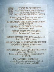 Essex Street, Henry Fielding, Nicholas Barbon, Orlando Bridgeman, and 2 others